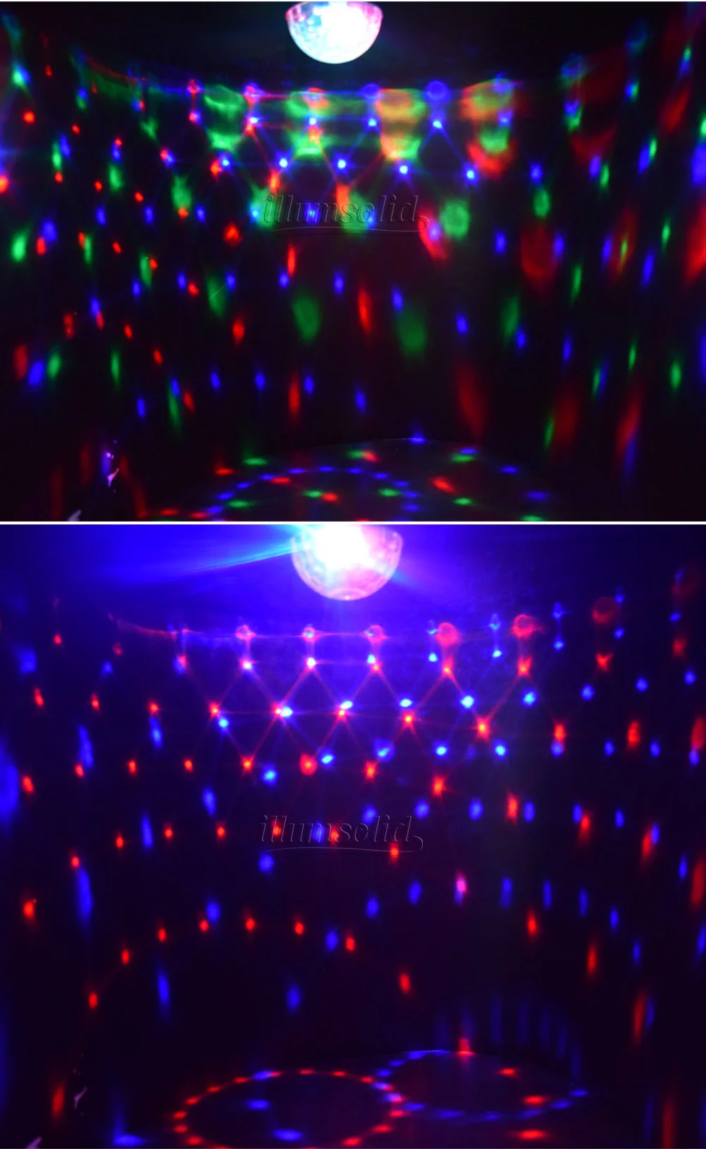 Вращающийся светодиодный диско-магический шар для рождества, Хэллоуина, детской комнаты