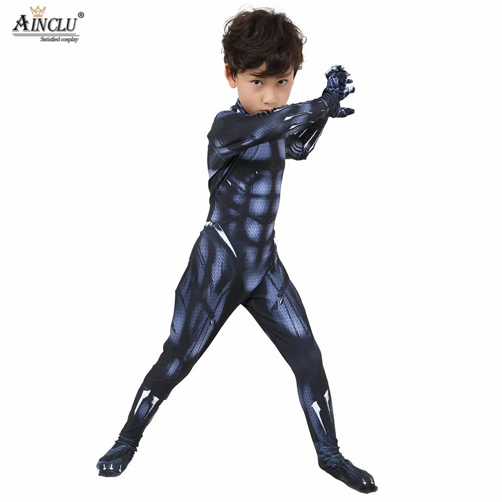 Черные костюмы Пантеры для детей/взрослых T'Challa костюм Капитана Америки из фильма «Гражданская война» Черная пантера костюм на Хэллоуин