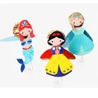 Украшение для детского дня рождения, 30 шт., леденец в виде русалки, открытка 