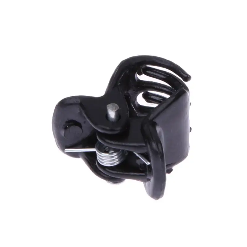 100 шт./пакет женские маленький черный пластиковый зажим для волос заколка со