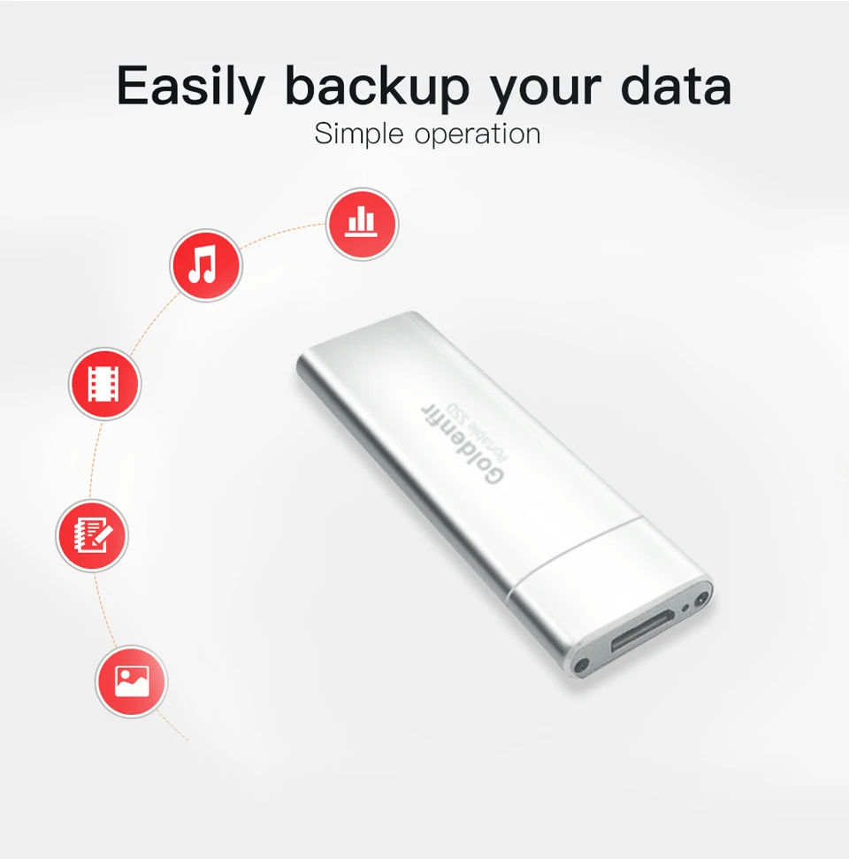 Goldenfir новые товар Портативный SSD USB 3,1 64 Гб 128 ГБ 256 512 1 ТБ внешний твердотельный накопитель для Бизнес и частные