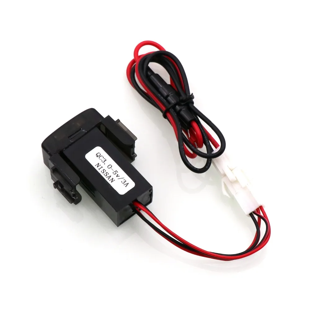 Автомобильное зарядное устройство QC3.0 + 5 В 3 А с USB интерфейсом для NISSAN Qashqai Tiida X trail