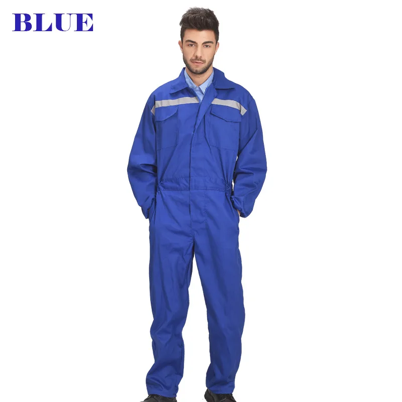 Mens White Orange Blue Reflective Workwear Work coverall strap jumps High Visibility Clothing Overalls Free Post | Безопасность и