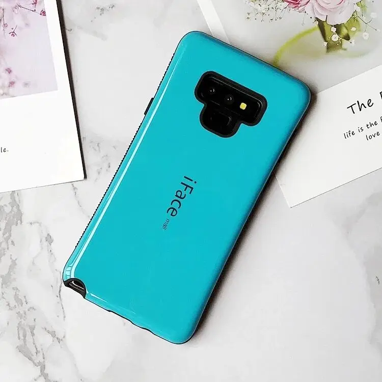 Противоударный чехол для samsung Galaxy Note 10 Plus чехол Iface Mall полная защита Противоскользящий чехол для samsung Galaxy Note 9 чехол - Цвет: Lake blue