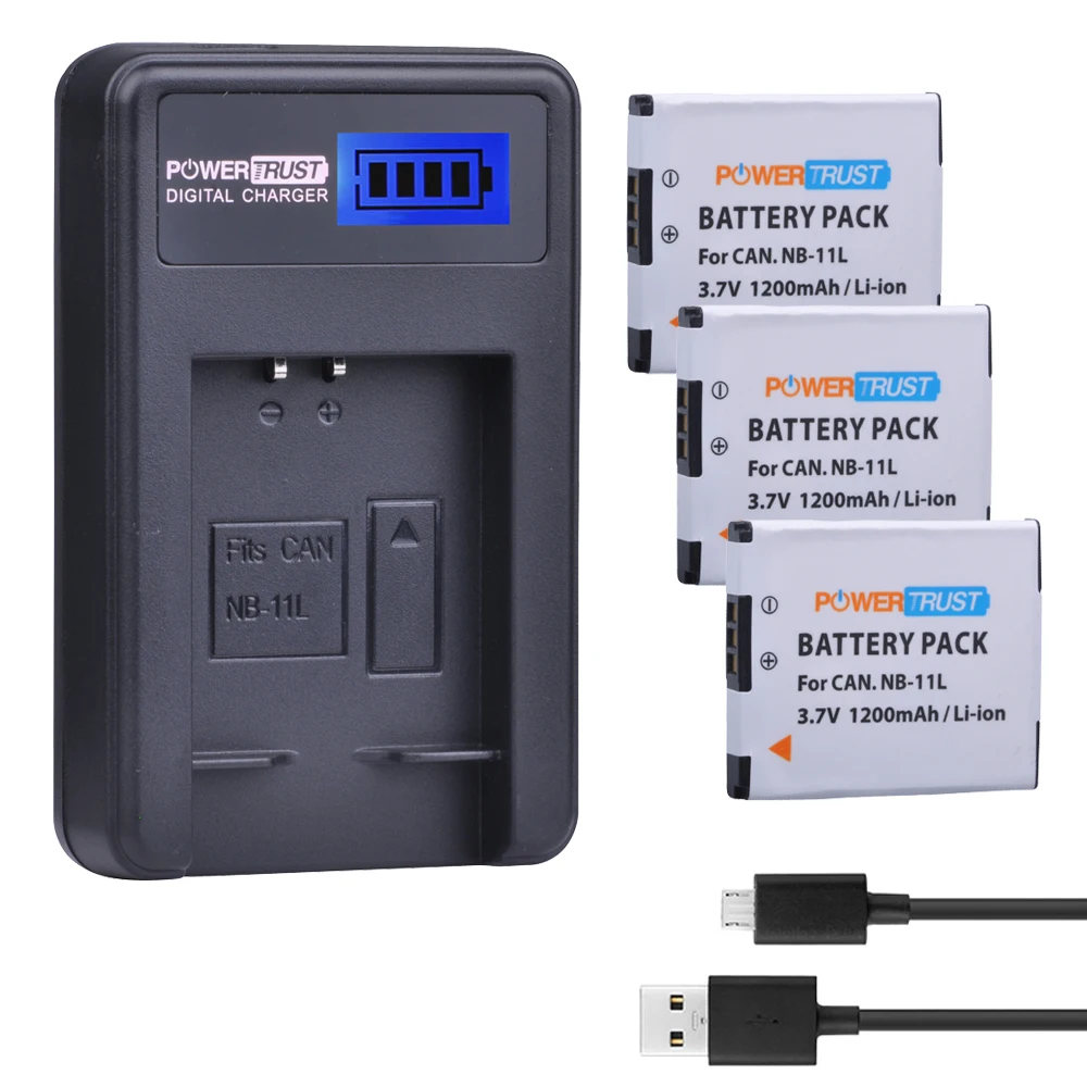 3 шт. аккумуляторы для камеры Canon A2600 A3500 A4000IS IXUS 7 1200 125 132 140|nb 11l|nb11l batterycamera battery charger |