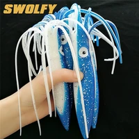 swolfy 5pcs 30cm octopus soft lure squid jigs silicone fishing lure sea fishing salt water skirt free shipping fishing tackle