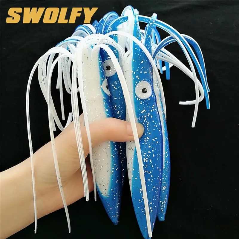 Swolfy 5 шт. 30 см осьминог приманки кальмары Рыболовная Приманка Мягкая приманка для