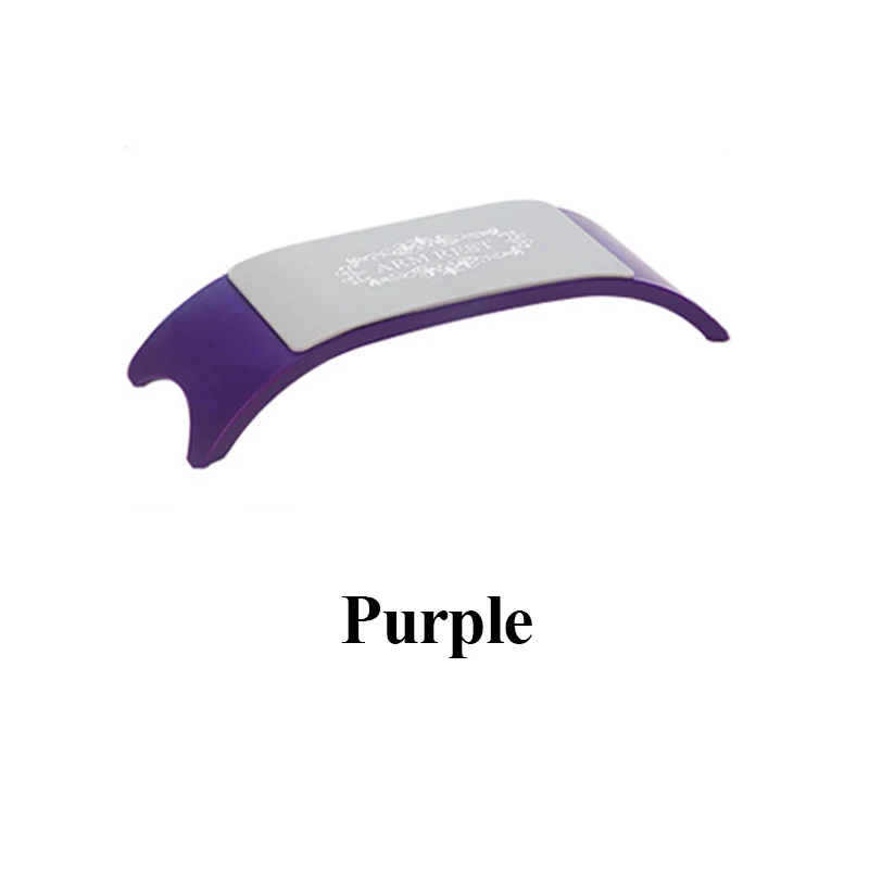 Purple Силиконовая подушка для запястья Подставка для рук Маникюрный Стол Держатель для рук моющийся Мат коврик складной дизайн ногтей салонные инструменты - Цвет: Purple