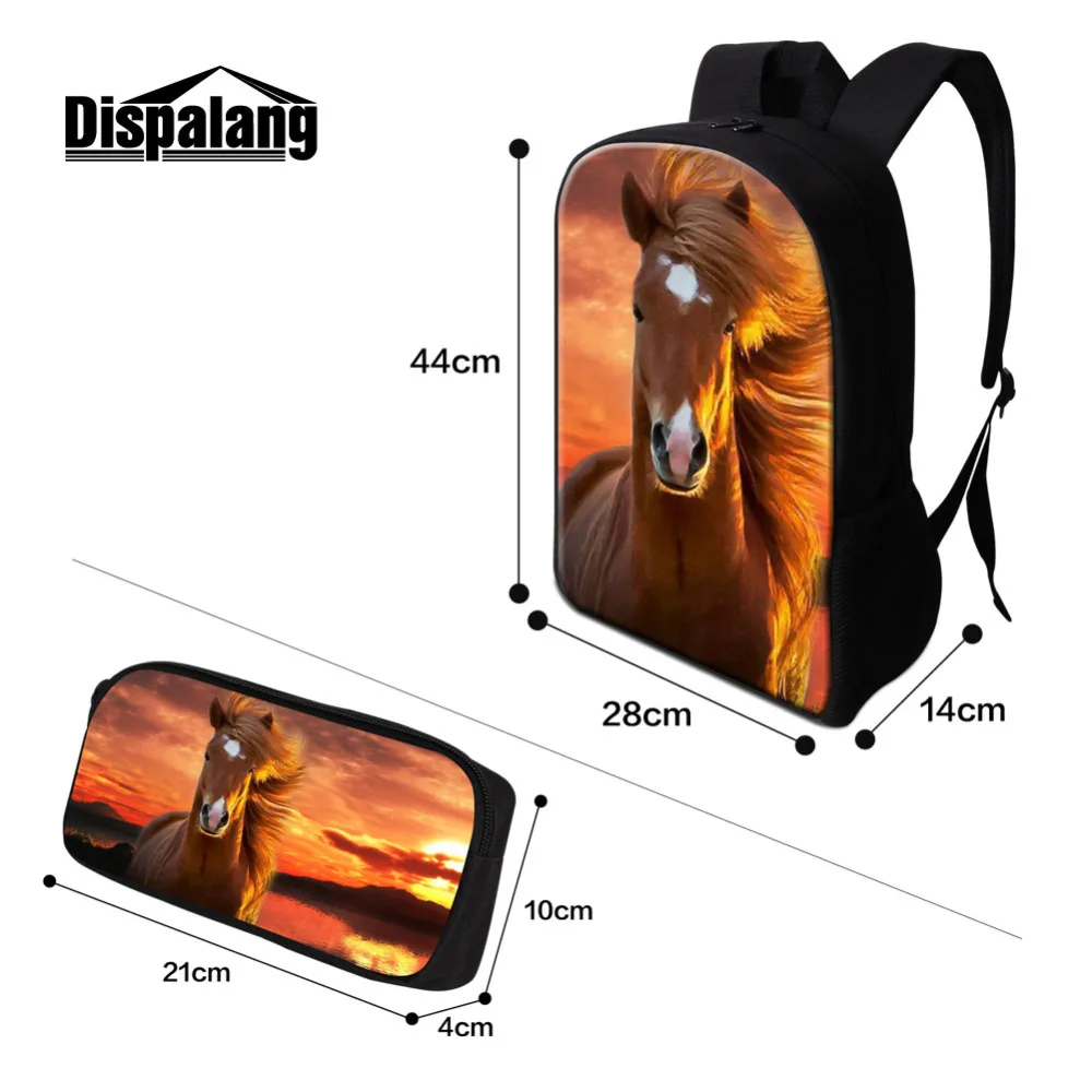 dispalang 3pcs schoolbag cool dinosaur printed student school backpack with pencil bag primary school book bags for teenager free global shipping