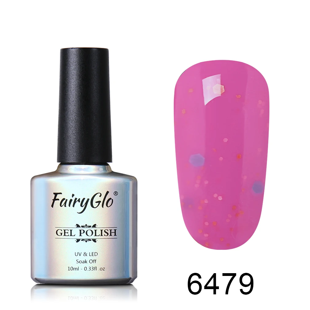 FairyGlo 10 мл сыр конфеты Гель-лак для ногтей замочить от УФ светодиодный Гель-лак длительный гель лак для ногтей нужно верхнее Базовое покрытие лак для ногтей - Цвет: 6479