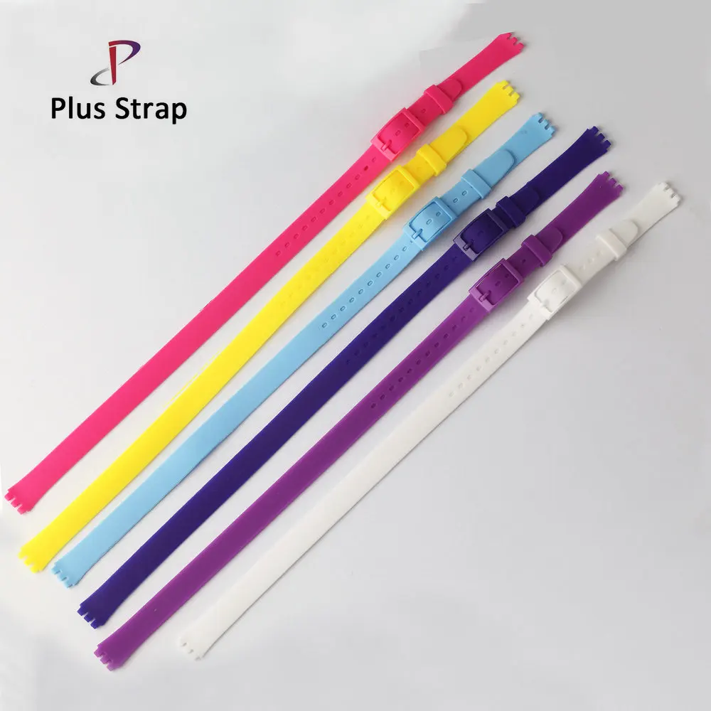 Плюс ремешок резиновый высококачественный для часов Замена Swatch мягкий
