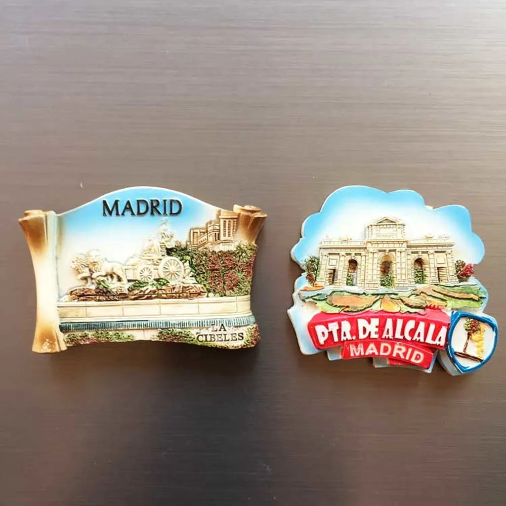 

High-quality Hand-painted Spain Toledo Madrid 3D Fridge Magnet Travel Souvenirs Home Decoration Refrigerator Magnetic Stickers
