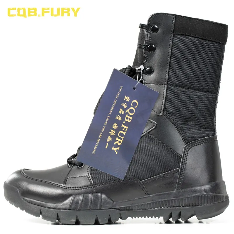 Фото CQB.FURY осенние мужские военные супер легкие кожаные ботинки для пустыни песок тактические коровья замша шнуровка удобные армейские ботинки №2