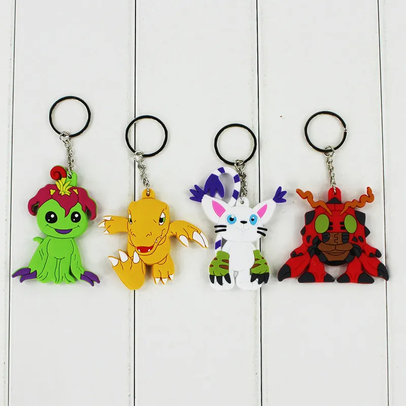 Digimon Приключения Agumon Patamon Tailmon Gomamon Piyomon Gabumon Tentomon Palmon PVC Брелки Подвеска цифровой
