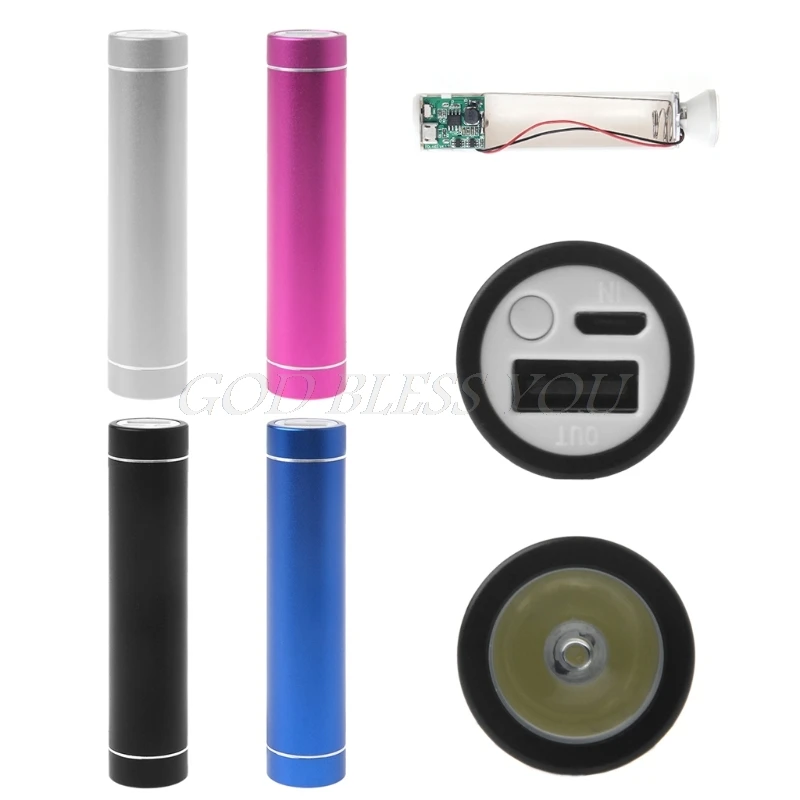 USB порт 1x18650 аккумулятор DIY держатель Чехол с внешним аккумулятором 3 режима