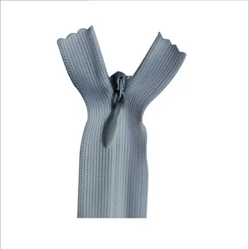 grey 10 шт. невидимая молния Meetee 3# нейлон кружево платье Подушка на подушки, Юбки Нейлон DIY молния для шитья одежды аксессуары A6-1 - Цвет: grey