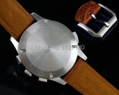 44 мм Parnis с белым циферблатом Automaitc Chronometer multi-funtion мужские часы мира 248B | Наручные