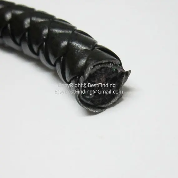 Braided leather cord Thick imitation faux | Jewelry Findings & Components