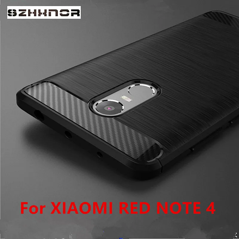 Szhxnor для Xiaomi Redmi Note 4 чехол Чехол Флип Силиконовые Мягкий ТПУ матовый углеродного