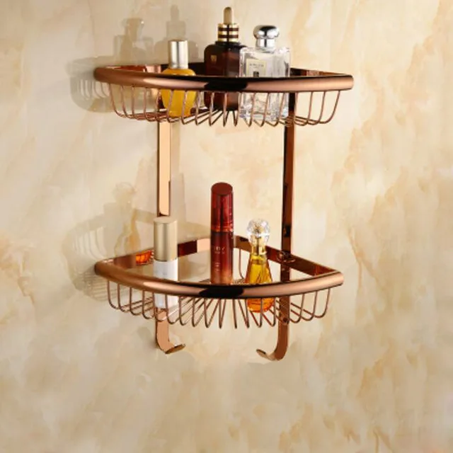 corner shelf Набор оборудования для ванной комнаты, латунный держатель бумаги, полотенцесушитель, вешалка для полотенец, держатель для туалетной щетки, угловая полка аксессуары для ванной комнаты Набор - Цвет: corner shelf
