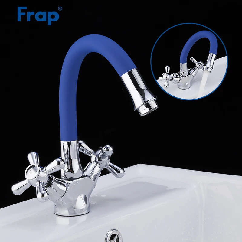 

Frap Basin Faucets 6 color bathroom basin mixer taps water mixer faucet zinc alloy deck mounted water taps saving water tapware