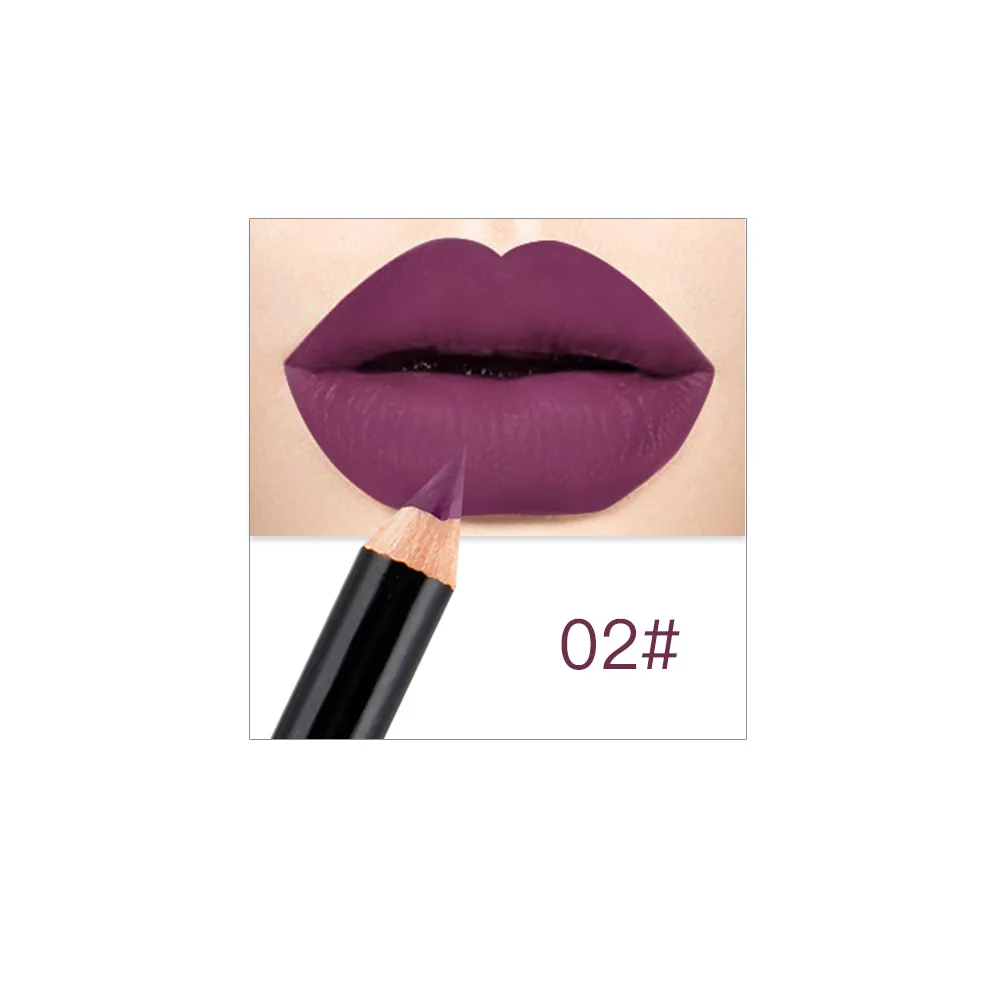 02 MISS ROSE, 2 в 1, карандаш для губ, подводка для губ, влагостойкая, стойкие пигменты, водостойкая, натуральная косметика для губ, инструмент для макияжа, ручка - Цвет: 02