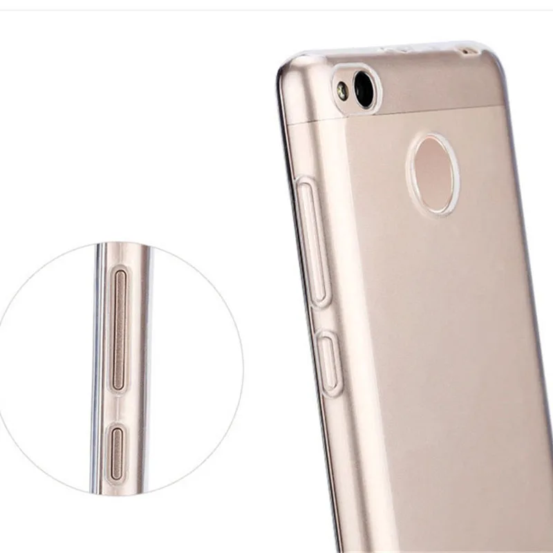 Чехол для Xiaomi Redmi 3 S прозрачные ультратонкие мягкие чехлы из ТПУ телефонов Pro