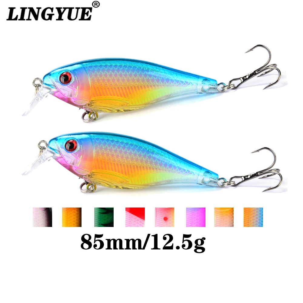 LINGYUE 1 шт. рыболовные приманки 8 5 см/12 г жесткие на пескаря искусственные высокого