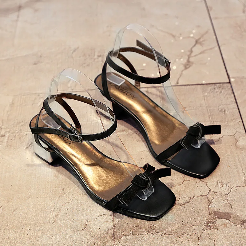 2019 летние женские Босоножки с открытым носком на тонком каблуке 2018 Летние