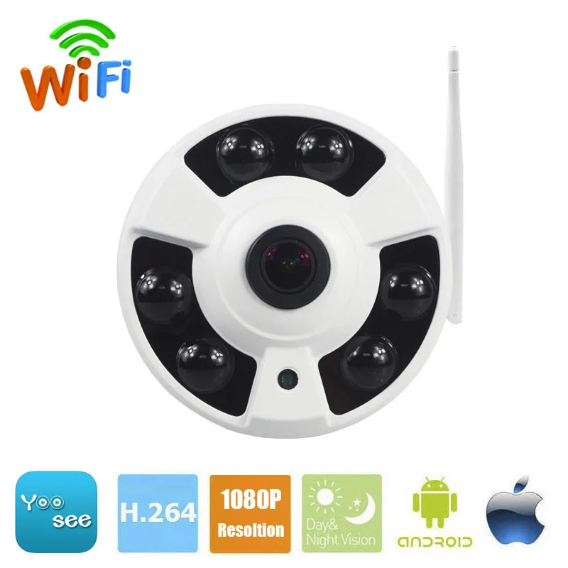 IP Wifi камера 1080 P 960 720 ip Wi Fi ночного видения 1 8 мм Рыбий глаз объектив купольная