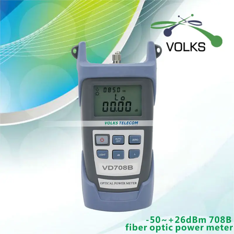 Оптоволоконный измеритель мощности VOLKSTEC VD708B 50 ~ + 26 дБм с сумкой бесплатная