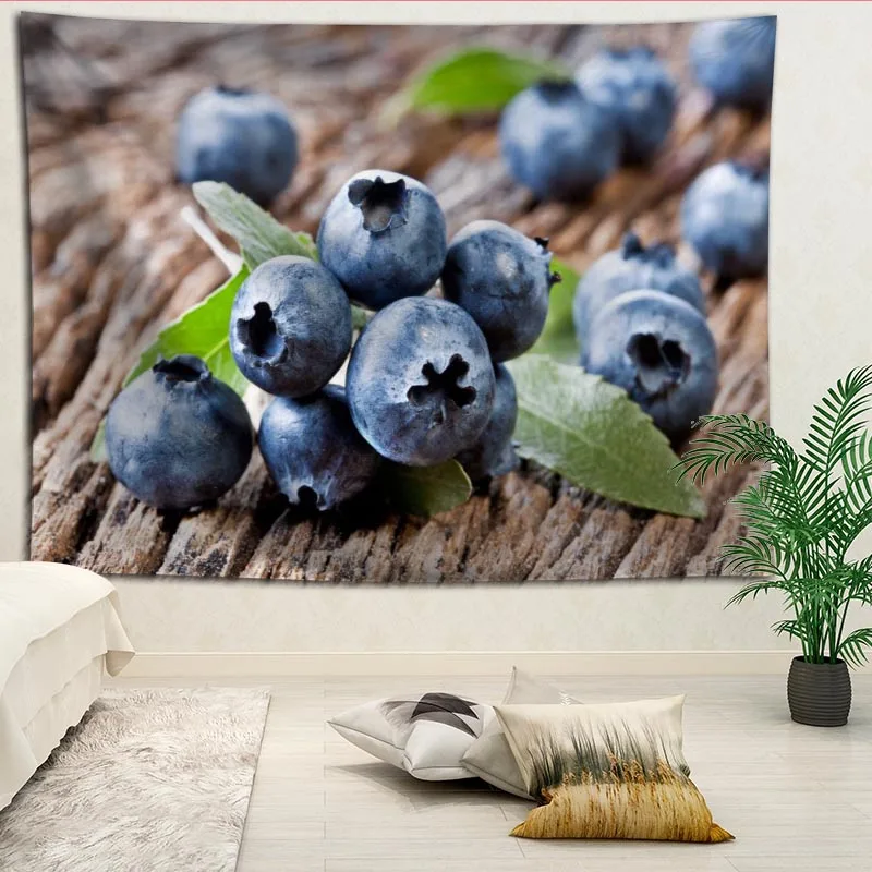 Новое поступление гобелен с черникой подвесное одеяло настенный фон для спальни