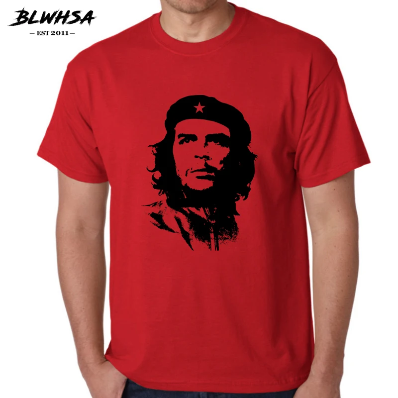 BLWHSA Che Guevara Hero, Мужская футболка, высокое качество, с принтом, хлопок, короткий рукав, футболки, хипстер, с рисунком, крутая мужская одежда