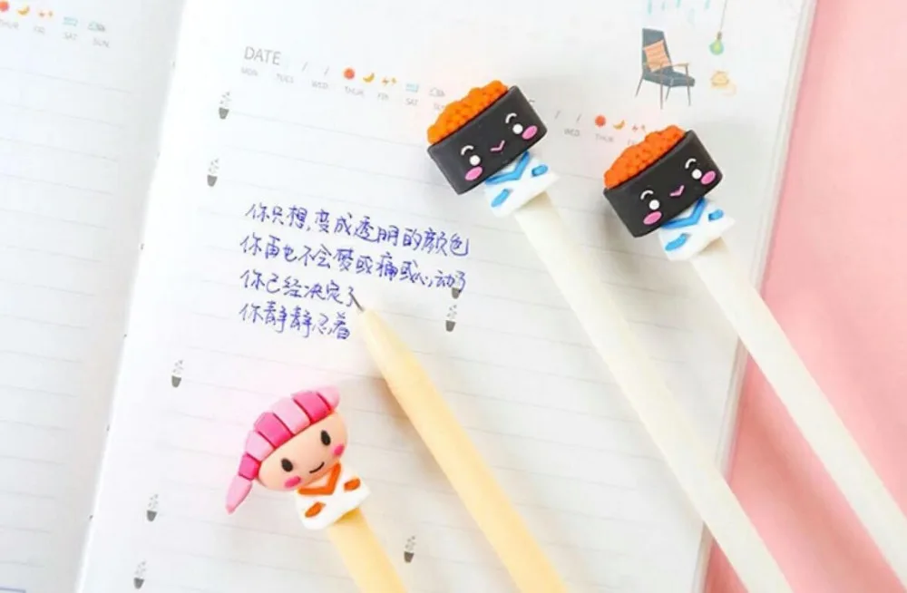 Новинка дизайнерская ручка japen для суши яркая Стильная Офисная с синими