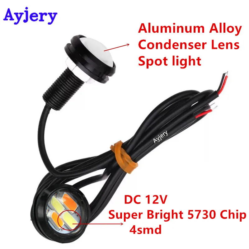 AYJERY 100 шт. (50 пар) 23 мм 5730 4 SMD Орлиный глаз белый Янтарный переключатель двойной