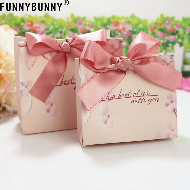 FUNNYBUNNY ленты с бантом конфетные коробки Свадебная подарочная коробка милые