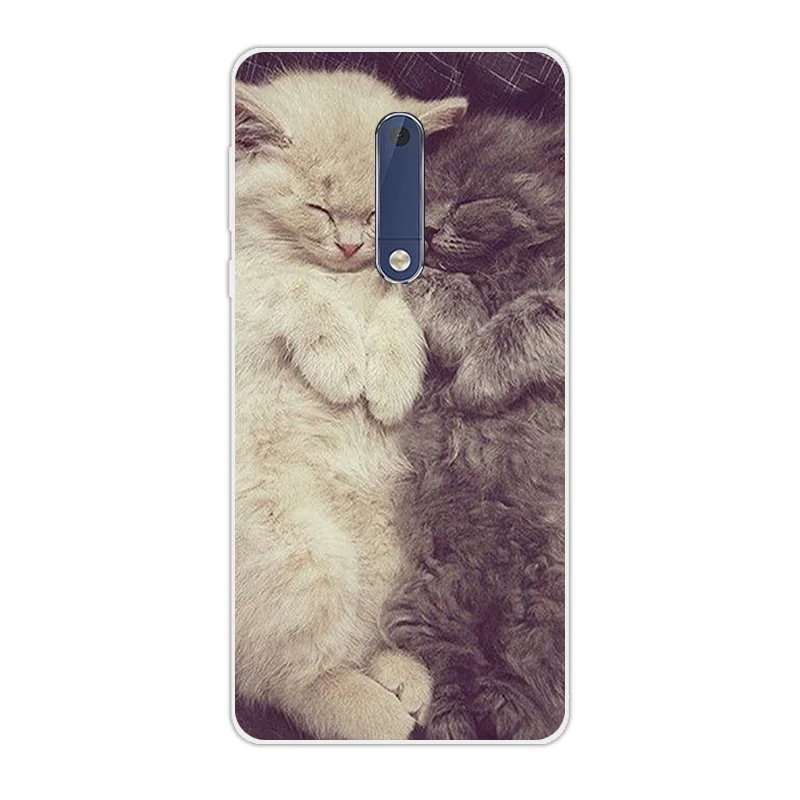 5 2 дюйма для Nokia пять прозрачных ТПУ Фламинго чехлы телефонов Чехол Nokia5 Funda Capa Five |