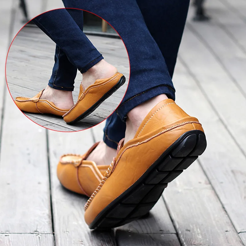 Soft Shoes Men Flat Spring Autumn Breathable Casual Shoe Loafer Flock Luxury Fashion Slip-On Designer | Обувь