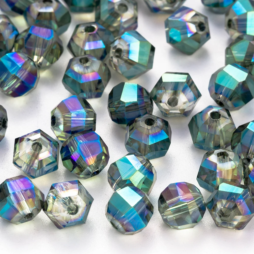 MEIBEADS, 20 шт./лот, 6*8 мм, разноцветные Кристальные многогранные бусины «арбуз» для аксессуаров, подходят для браслетов, сделай сам, для изготовления ювелирных изделий EY6056