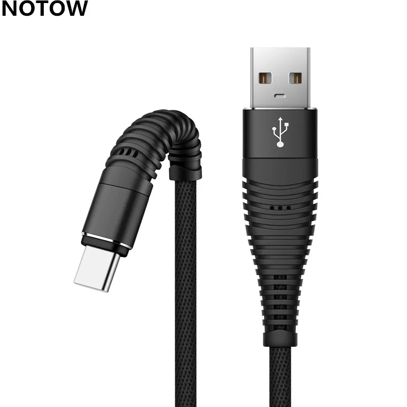 NOTOW 1 м/2 м/3 м Плетеный тканевый 2A usb type-C кабель для синхронизации зарядного устройства для samsung Galaxy S9/S8/S8Plus/S9Plus/Note8 для Oneplus 5