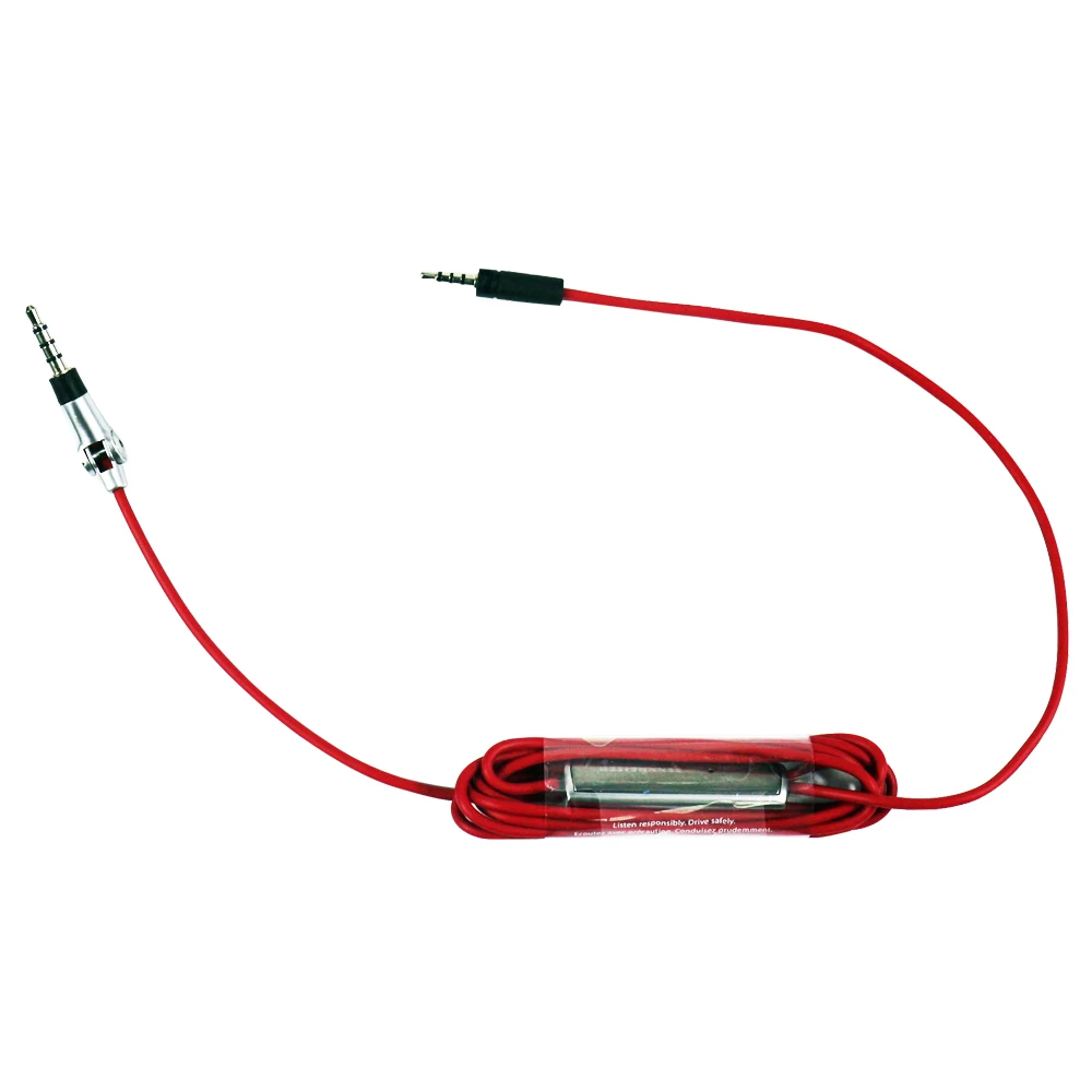 

1.5m Genuine Original Male to Male Cable With Remote Mic Replacement Cable For Sennheiser Momentum Headphone Red Black Color