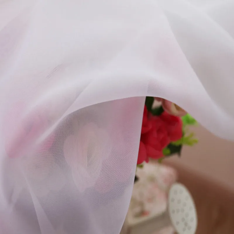 White Tulle Плотные шенилловые жалюзи жаккардовые занавески ткань для гостиной спальни серебряные затемненные Индивидуальный размер тени американский стиль WP293-30 - Цвет: White Tulle