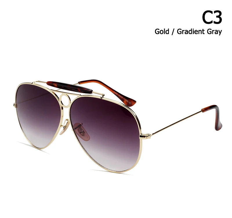 C3 Gradient Gray JackJad Новая мода 3138 шутер стиль винтажные авиационные Солнцезащитные очки металлический круг фирменный дизайн солнцезащитные очки Oculos De Sol с капюшоном - Цвет линз: C3 Gradient Gray