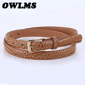 Хит продаж, черный ремень из искусственной кожи для женщин, новейший пояс, Модная Золотая пряжка, популярные женские ремни, тонкий ремень, подарки для женщин, для джинсов