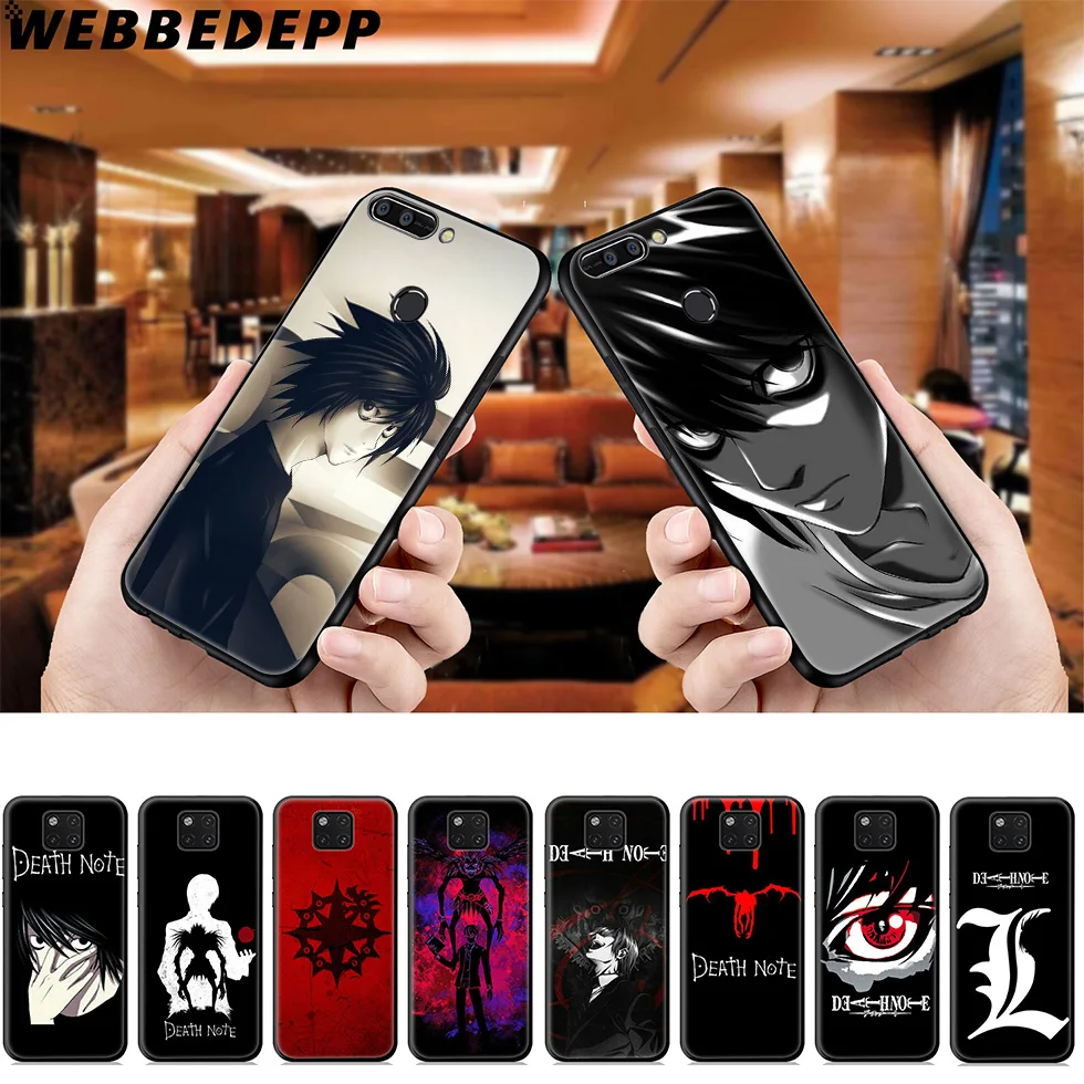 WEBBEDEPP Anime Death Note Soft Case for Huawei Mate Honor 20 6A 7A 7C 7X 8 9 9X 10 View Lite Pro 30 |
