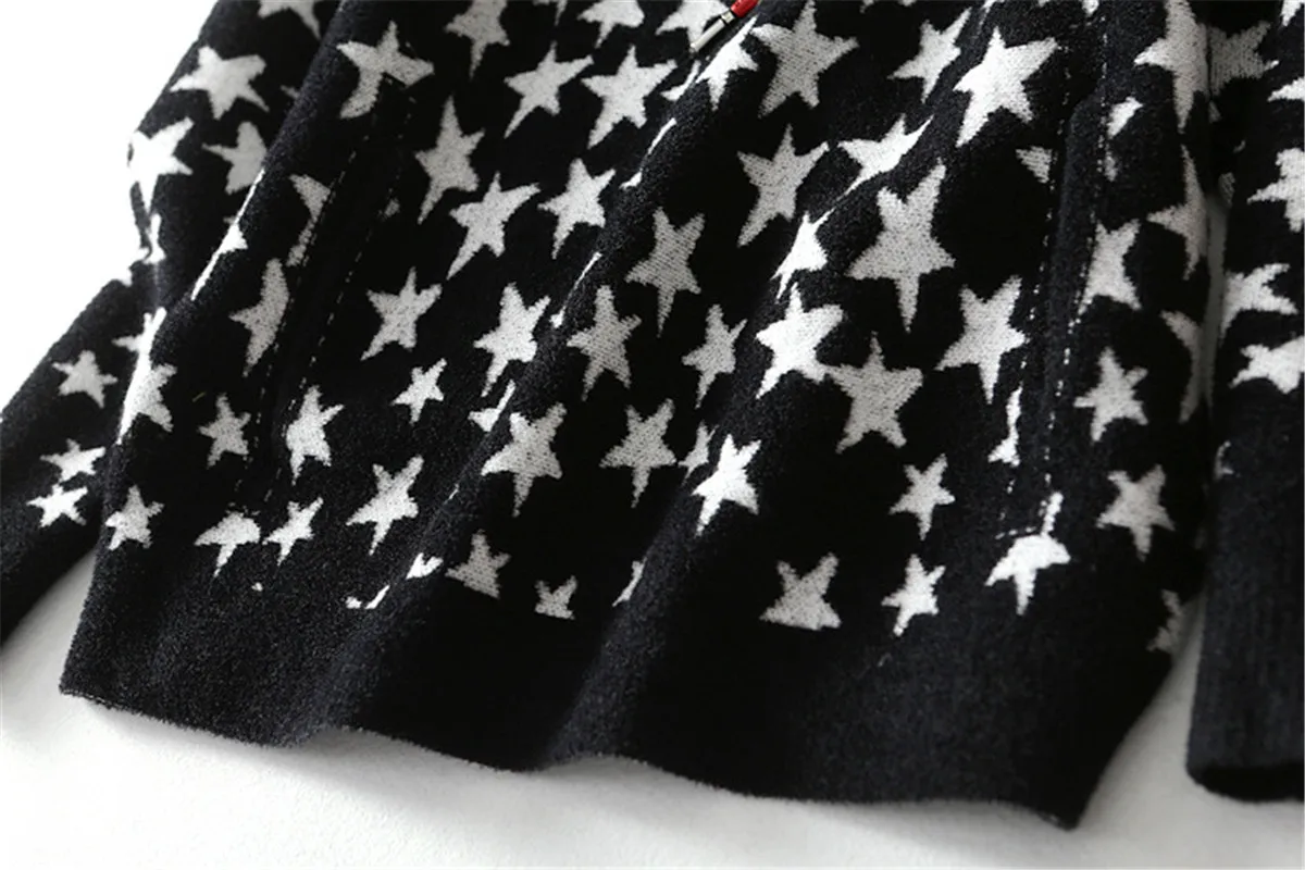 Women Hoodies 2018 Autumn Winter Casual Long Sleeve Hooded Sweatshirt Five-pointed Stars Loose Pullover Wool Knitted Jumper | Женская