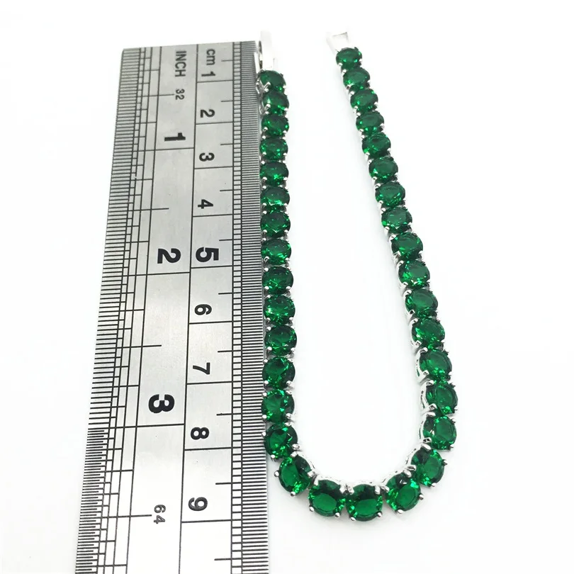 

Wholesale & Retail Round Green Cubic zirconia white gold color Bracelets & bangles fashion jewelry