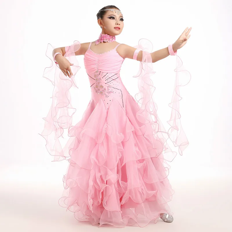 Детские платья для конкурса бальных танцев новейший дизайн дети современный