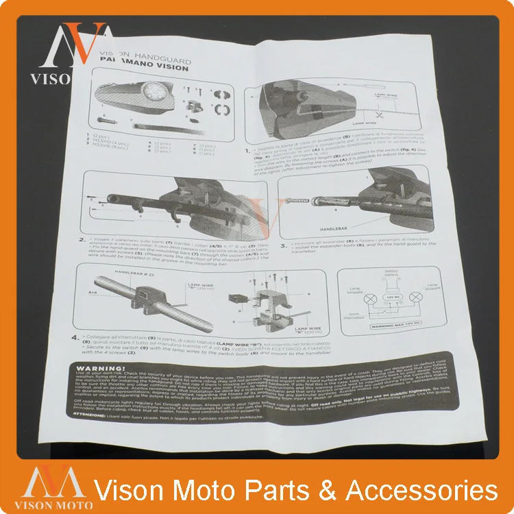 

Vision Led Handguards Hand Guard with light For KTM EXC EXCF XC XCF XCW XCFW MX EGS SX SXF SXS SMR Enduro FreeRider Six days