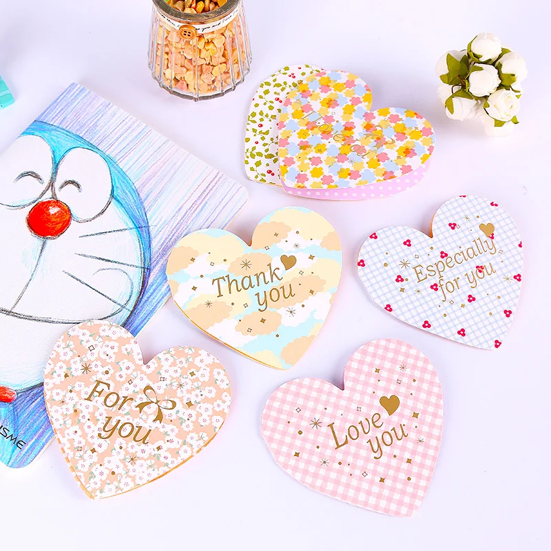 5 шт. поздравительные открытки с надписью Love Heart Thank|Бумага для писем| |